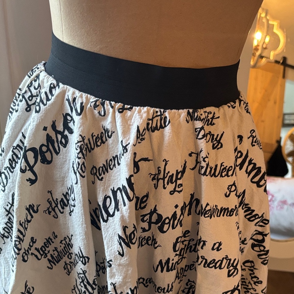 Script Print Skater Skirt - Picture 3 of 5